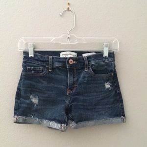Girls Ripped Denim Shorts